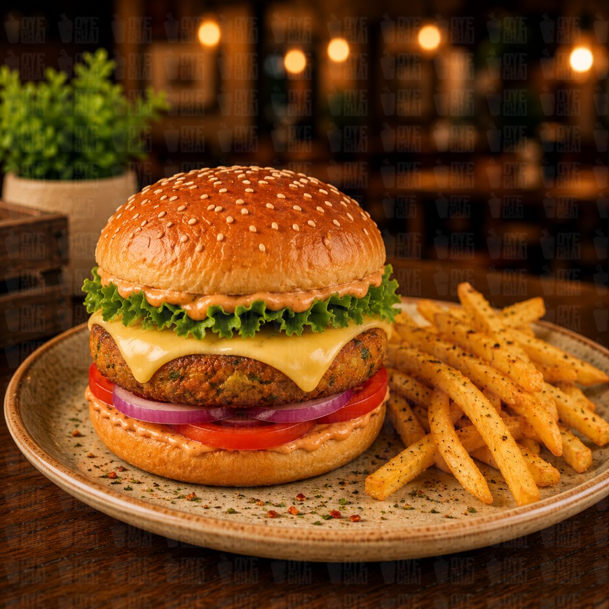 veg cheese burger