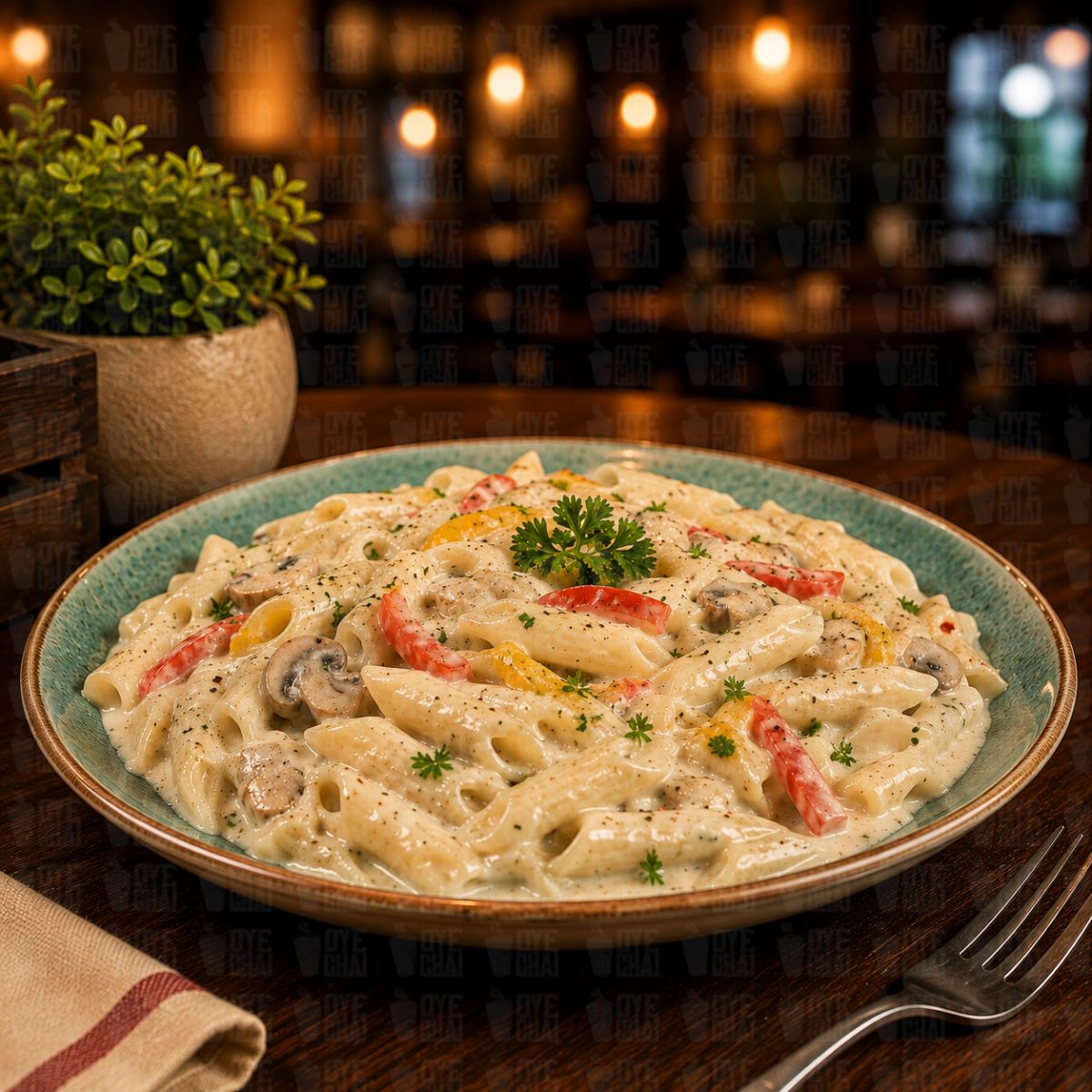 white sauce pasta