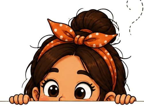 Oye Chai girl peeking over the ledge